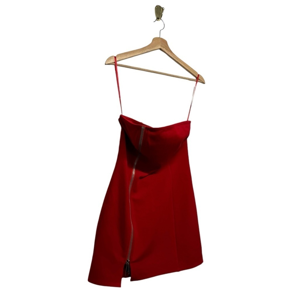 NWT REOLVE BY THE WAY. Melodie Strapless Zip Dress Red S - Picture 6 of 9